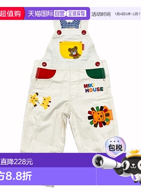 日潮跑腿mikihouse 儿童卡通图标背带长裤 (87) Multi Ｍ（80-90c