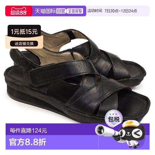 日本直邮Dona Miss 女士凉鞋 381VRN精美后带皮革配有魔术贴和真