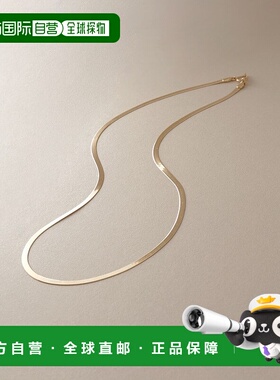 日潮跑腿COCOSHNIK K18意大利扁平蛇项链 手机手链405-36619简约