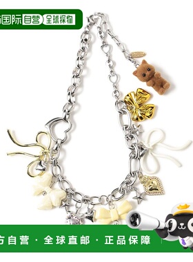 1h可退 日本直邮Lovely Charm 22 女士 猫咪设计彩色项链 可调节