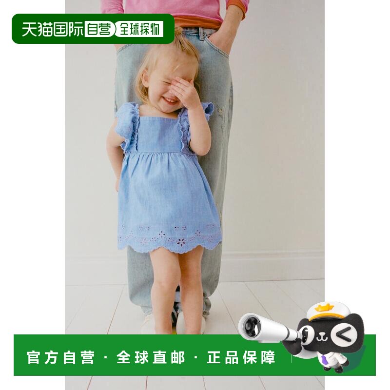 日本直邮Zara刺绣牛仔连衣裙和灯笼裤背带裙
