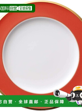【日本直邮】则武 盘子 22cm 红色小图案 单品 图案风格骨瓷 T595