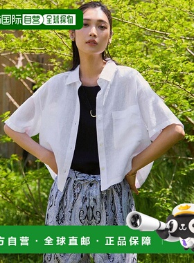 日本直邮LIBECO 可水洗亚麻短款设计衬衫外套 [234613EW17360]