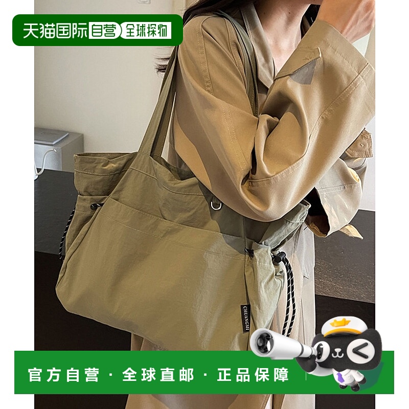 1h可退 日本直邮florist 男女通用轻便A4可收纳抽绳侧袋休闲托特