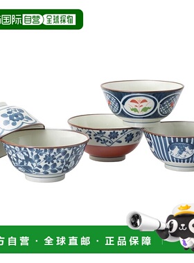 【日本直邮】Hasami ware 餐具套装 多用途碗 5件套 蓝色 31056