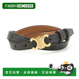 女士棕色腰带小号 帆布45ax6 Triomphe 毫米 日本直邮Celine