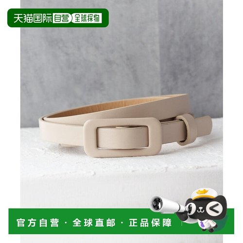 日本直邮florge 无级调节细款同素材方形扣腰带 FL8218EW04238 腰