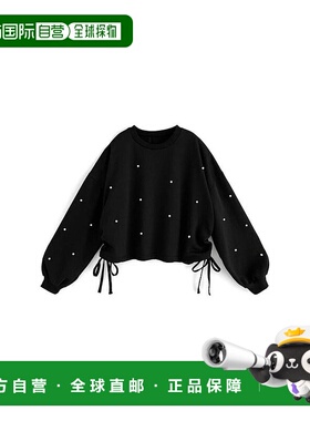 日本直邮日潮 GRL珍珠侧抽绳卫衣上衣fu75