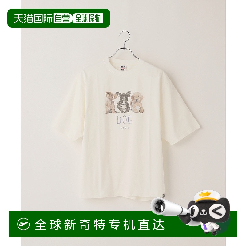 1h可退 日本直邮B.C STOCK 男女同款 犬猫印花宽松圆领短袖T恤 25
