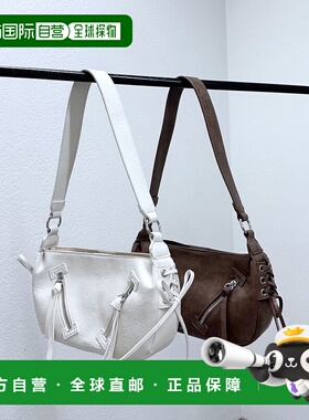 1h可退 日本直邮loti 女装 侧系带设计 斜插拉链 单肩包 MYL10521