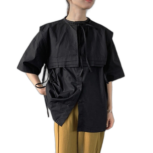 1h可退 日本直邮select MOCA by son 女士百搭两用大领衬衫 纯棉