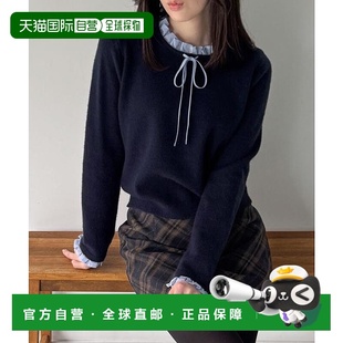 1h可退 日本直邮JUNOAH 荷叶边层叠针织套头衫针织衫