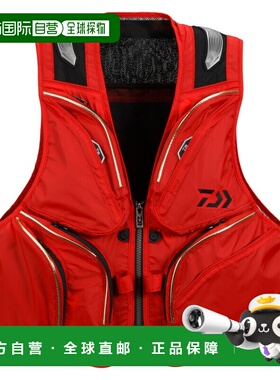 日本直邮Daiwa Wear DV-3025 短款钓鱼背心L 码红色