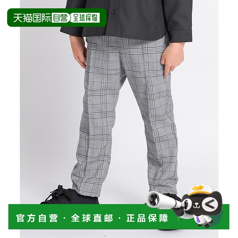 1h可退 日本直邮Seraph儿童宽松格纹背带裤 半开扣设计 S521065