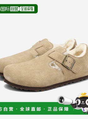 日本直邮BIRKENSTOCK LONDON 羊毛绒面革窄版女士凉鞋灰褐色 (BKS