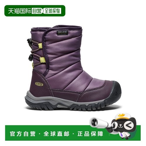 日潮跑腿Keen科恩 儿童 Puff Rider 防水冬靴 BlackPlum/Daiquiri