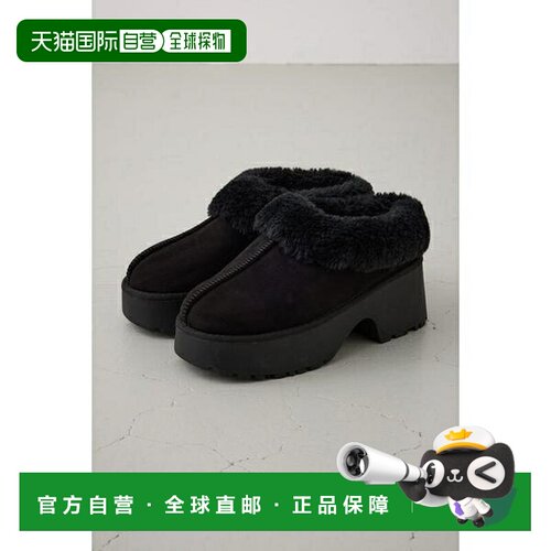 日本直邮MOUSSY AZUL BY MOUSSY 厚底穆顿羊羔毛设计懒人鞋休闲鞋