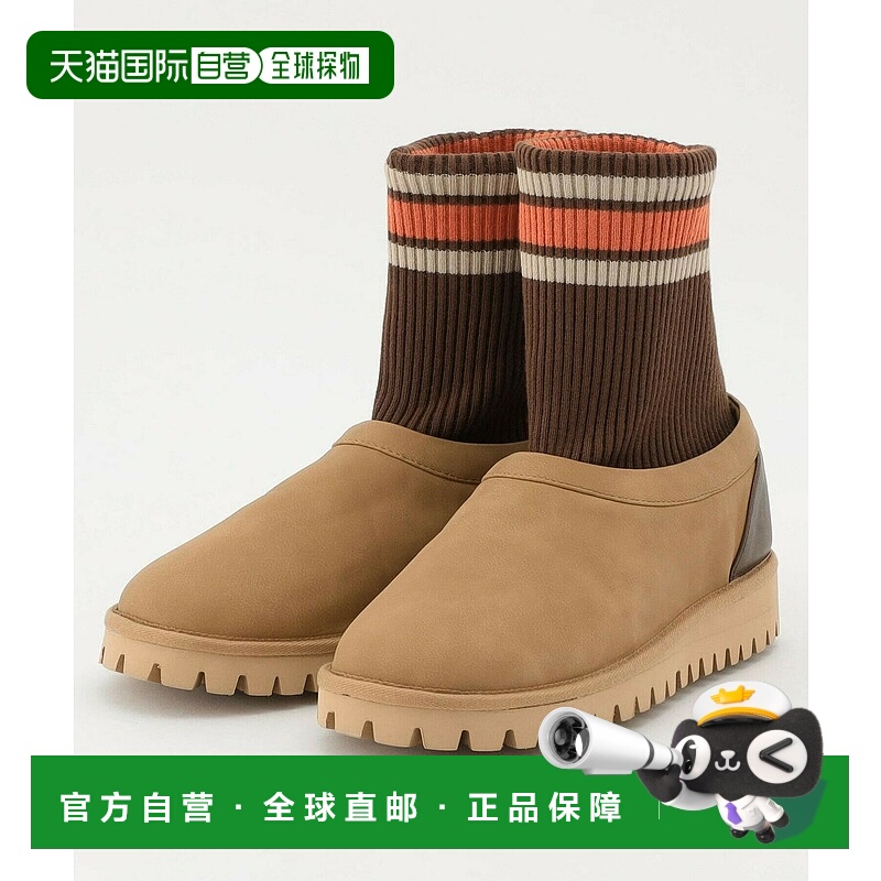 1h可退 日本直邮FRAPBOIS 男女同款绒面拼接休闲短靴 B1544ZES614