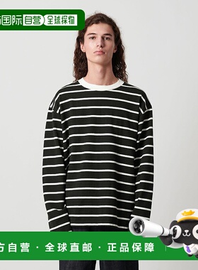 1h可退 日本直邮MONKEY TIME 男士 宽松长袖T恤 螺纹袖口 损坏设
