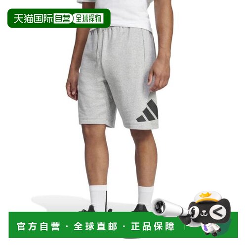 日本直邮adidas Essentials 大logo法式针织短裤 KRG05-JE8957 男
