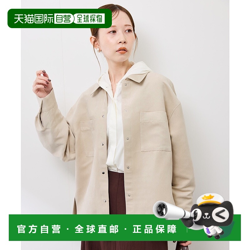 1h可退 日本直邮ROPE' PICNIC（若佩尼）女装仿皮宽松衬衫 半开襟