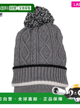 日本直邮Le Coq Sportif 女士针织帽带帽檐LG5FCP40L GY00灰色高