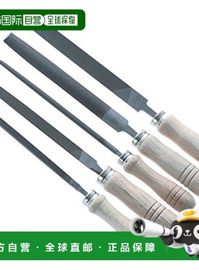 【日本直邮】Trusco中山 铁工用木柄锉刀 5件组 刃长150 TST15002