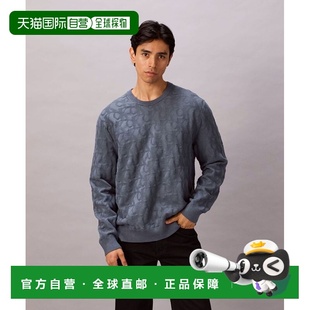 男装 Klein 全棉混纺 长袖 单l 1h可退 圆领针织衫 日本直邮Calvin