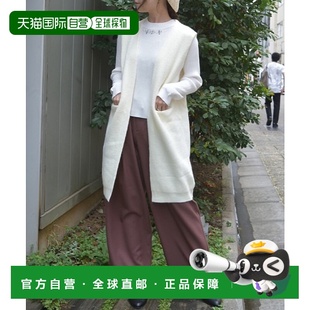 1h可退 日本直邮axes femme 女装 宽松针织背心 无领设计 双侧口