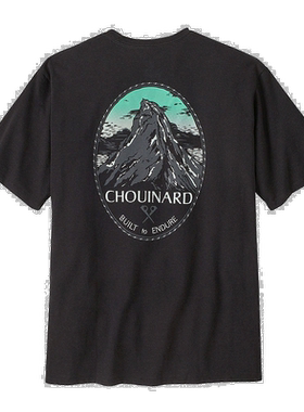 日潮跑腿patagonia巴塔哥尼亚 男士 Chouinard短袖T恤 INBK XS 37