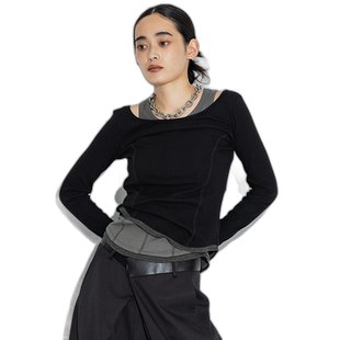 日本直邮STUDIOUS 女士丝绸羊绒混纺长袖上衣 124420001真丝