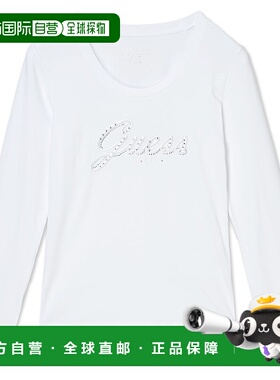 日本直邮Guess CN Ls Embro Script Logo Tee [GU1432EW032335] T
