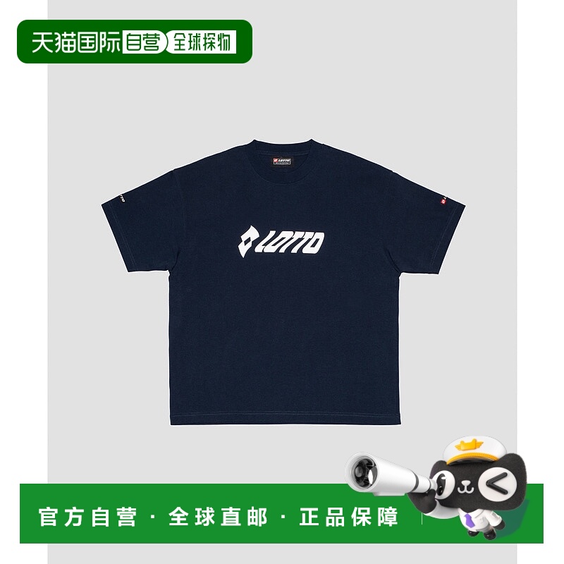 1h可退 日本直邮LOTTO 男士宽松纯棉T恤 前幅印花设计 UMA511LOTT