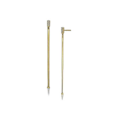 日本直邮日潮 Star JewelryK18耳环HERRINGBONE番号:2ZP1639钻石