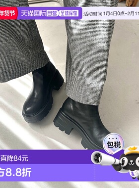 日本直邮Oriental Traffic 软皮革厚底短靴 [41416 OR526BW003038