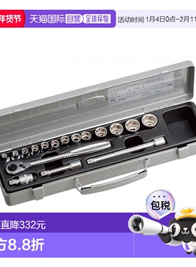 【日本直邮】TONE套筒扳手套装 1560MS驱动9.5mm(3/8英寸)银色 17