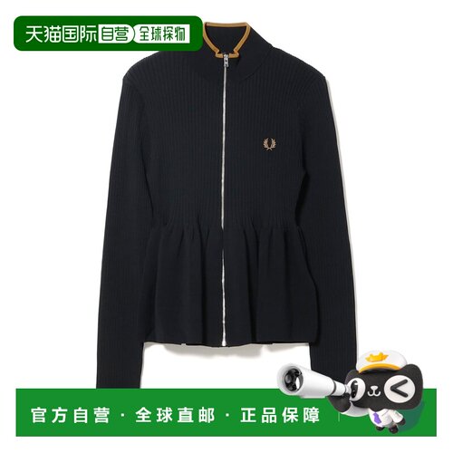 日本直邮FRED PERRY 女士 拉链佩普拉姆针织开衫 【付后1h可退】