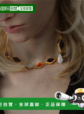 1h可退 日本直邮la belle Etude 女士原创复古风彩色树脂项链 真