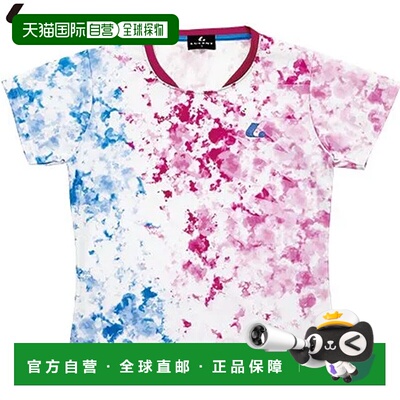 日本直邮LUCENT T恤 女士比赛衬衫 无领 粉色 短袖 上衣  吸汗 快