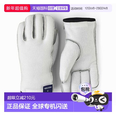 日本直邮HESTRA 男女同款 羊毛内衬 保温速干半指手套 34420