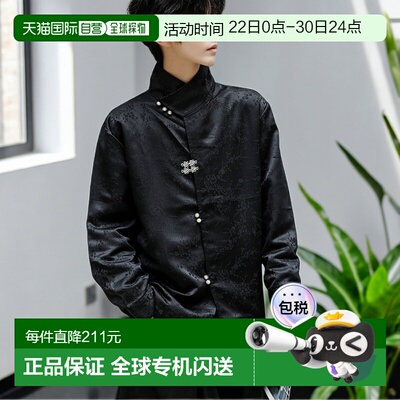 1h可退 日本直邮neos 男女同款 宽松廓形 设计纽扣 长袖中国风衬