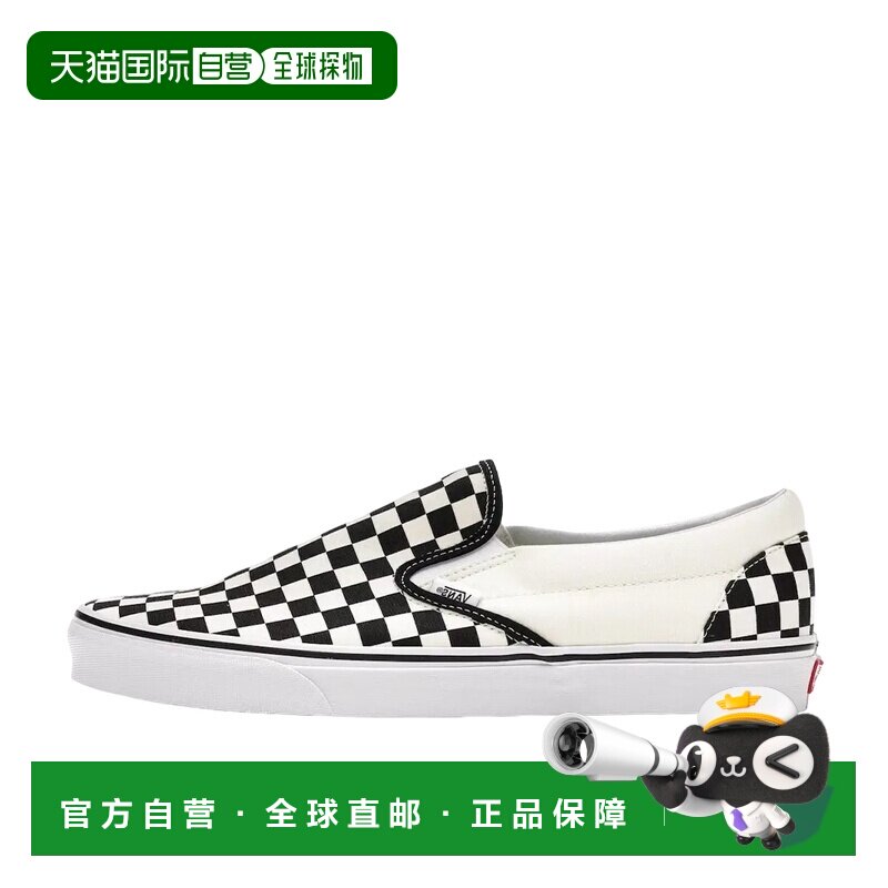 日本直邮Vans slip-on 帆布绒面革 夏季 经典休闲 棋盘格 地毯套