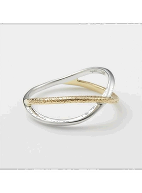 日本直邮日潮 agete 阿卡朵 银K10戒指金色银色时尚简约交叉配饰