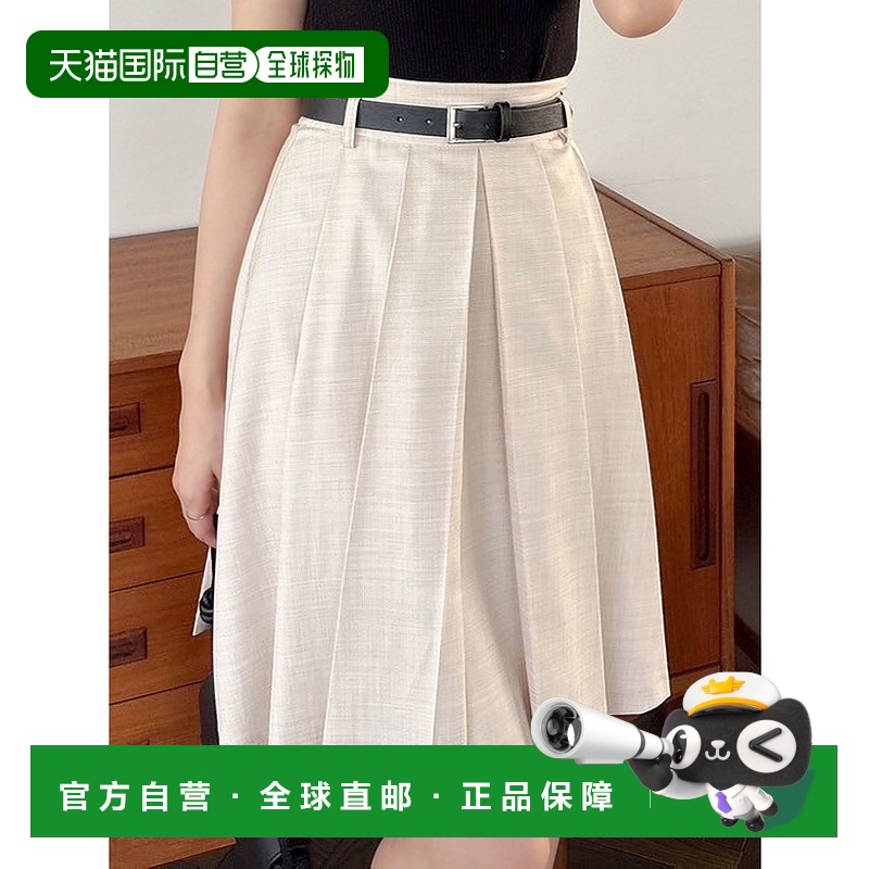 1h可退 日本直邮dazzlin女士腰带中长裙 022520800601半身裙a字裙