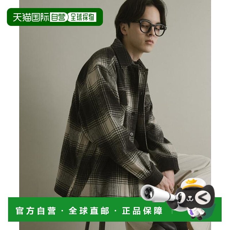 1h可退 日本直邮官方授权 SENSE OF PLACE 磨毛厚款法兰绒格子衬