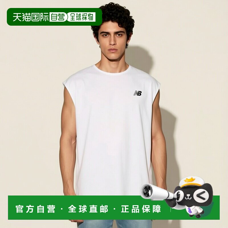 日本直邮New Balance 男士运动背心 无袖T恤 MT61286SWT图片