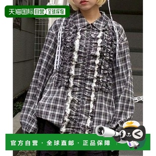 1h可退 日本直邮Candy Stripper 女装 休闲格纹宽松短款夹克 泡泡