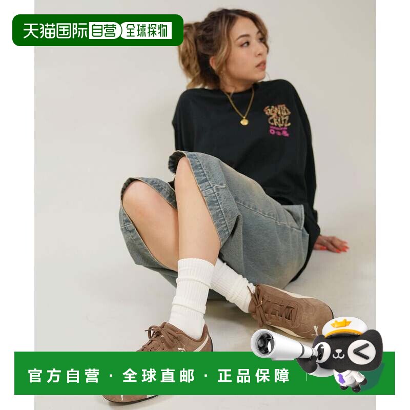 日本直邮PUMA 女士运动鞋 韩式时尚 薄底 SPEEDCAT OG 黑粉玫瑰色图片