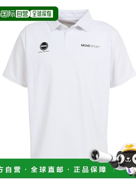 日本直邮Descente迪桑特男士POLO衫MoveSport图案白色潮流新款