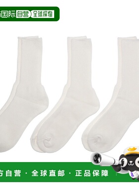 日本直邮Fruit of the Loom 男士3双装白色袜子 [FR6467EM002185]